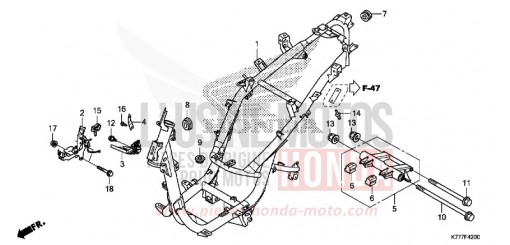 FRAME BODY SH125ADK de 2019